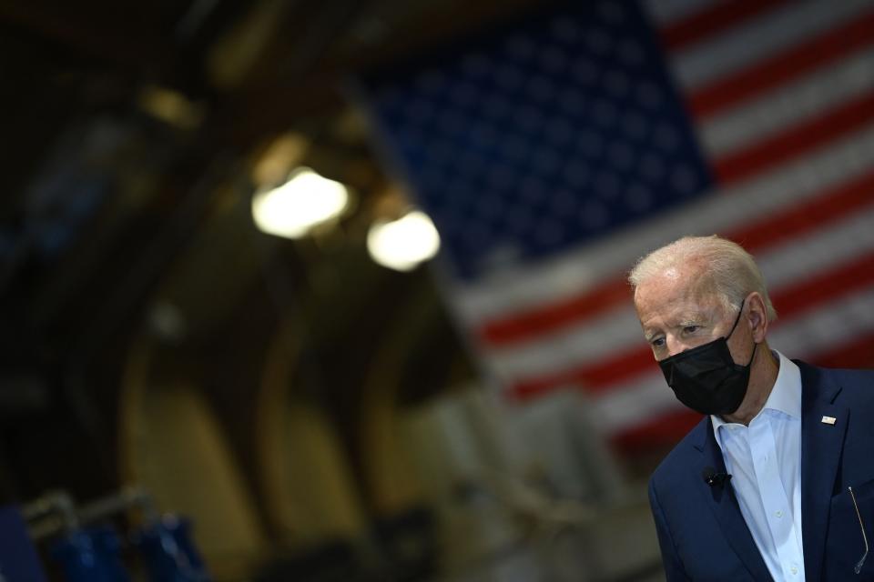 President Joe Biden has expressed skepticism about the legal grounds to cancel $50,000 per person in college debt. (Photo: BRENDAN SMIALOWSKI via Getty Images)