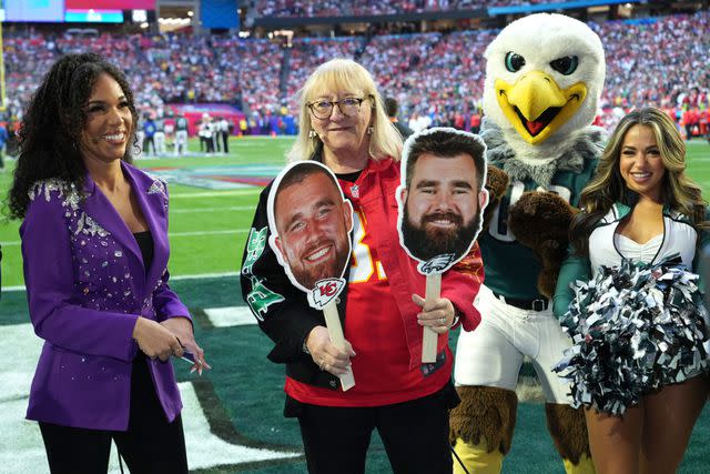 Kevin Mazur/Getty for Roc Nation Donna Kelce attends Super Bowl LVII at State Farm Stadium in February 2023.