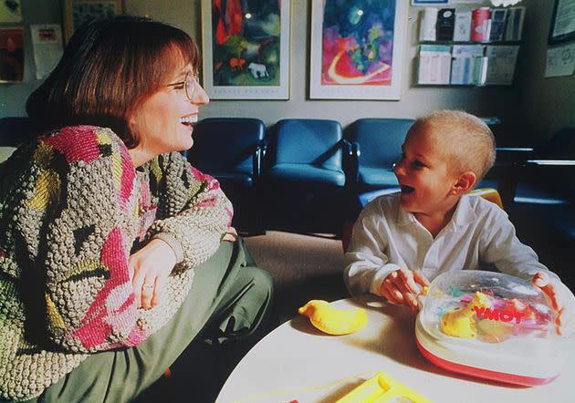 The author with Brennan in the hospital. (Photo: Courtesy of Janice Post-White)
