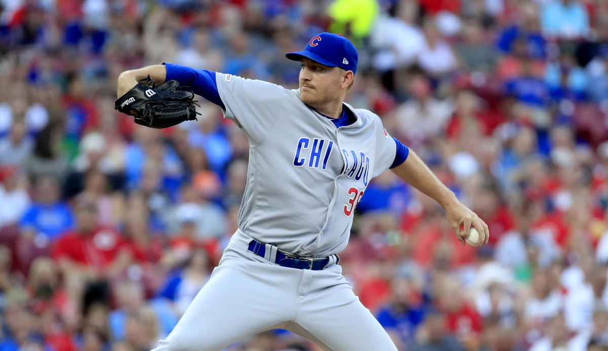 File:Cubs reliever Mike Montgomery delivers a pitch in the 10th inning of World  Series Game 7. (30630165672).jpg - Wikipedia