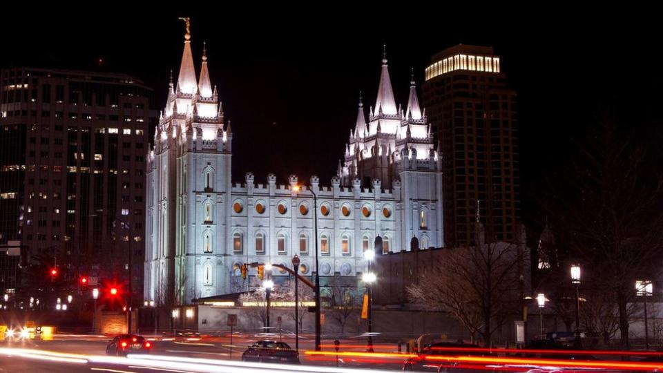 Temple of the Church of Jesus Christ of Latter-day Saints in Salt Lake City, Utah.