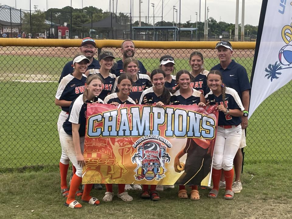 The Louisville SWAT '07 16U softball team won a national championship at the "Road to the Beach" tournament in Fort Walton Beach, Florida, earlier this month.