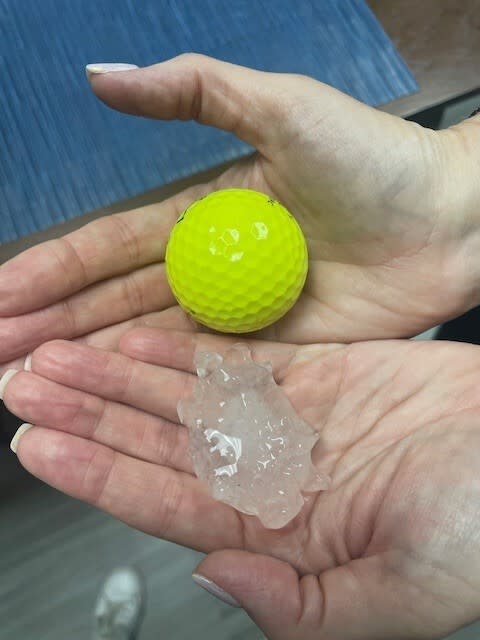 Golf ball-sized hail at North MoPac Expressway and Spicewood Springs Road | KXAN viewer photo