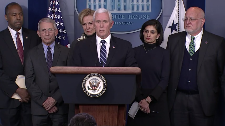 Vice President Mike Pence, who is coordinating the administration's response to the coronavirus, says the task force they've assembled is pushing to expand testing. (March 4)