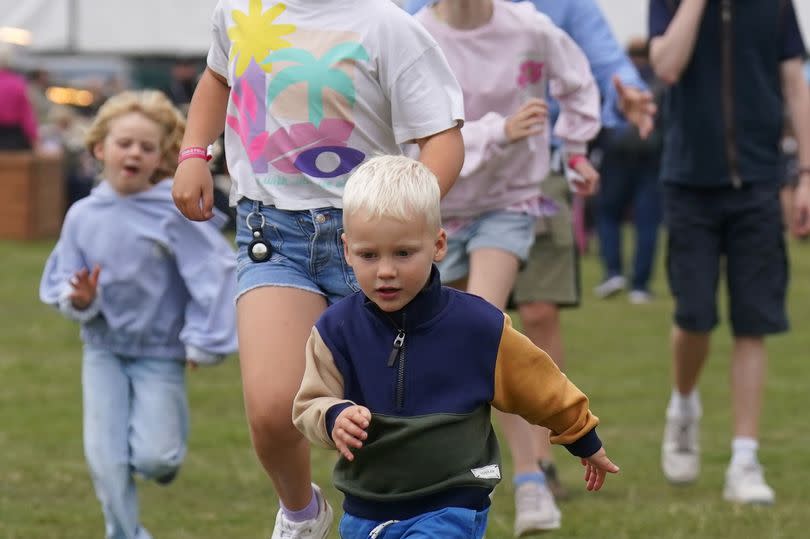 Mia (centre), Lena (left) and Lucas Tindall