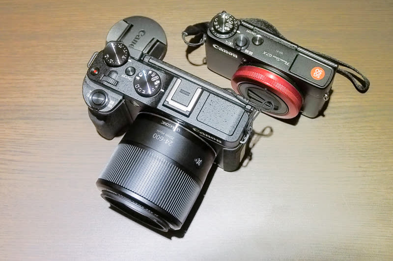 Size compared against the Canon PowerShot G7 X.