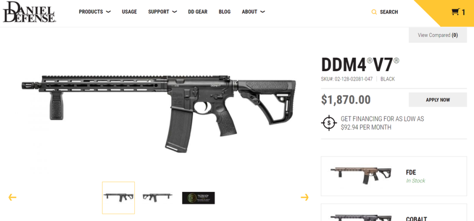 Days before the attack, Salvador Ramos bought a $1,870 Daniel Defense DDM4 V7 rifle, which he purchased online shortly after his 18th birthday.