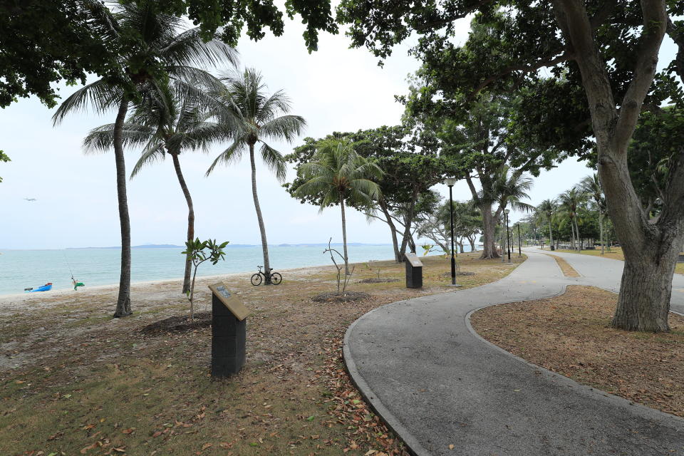 Coastal defences will be needed to protect areas such as Changi Beach, said Prime Minister Lee Hsien Loong. PHOTO: Ministry of Communications and Information