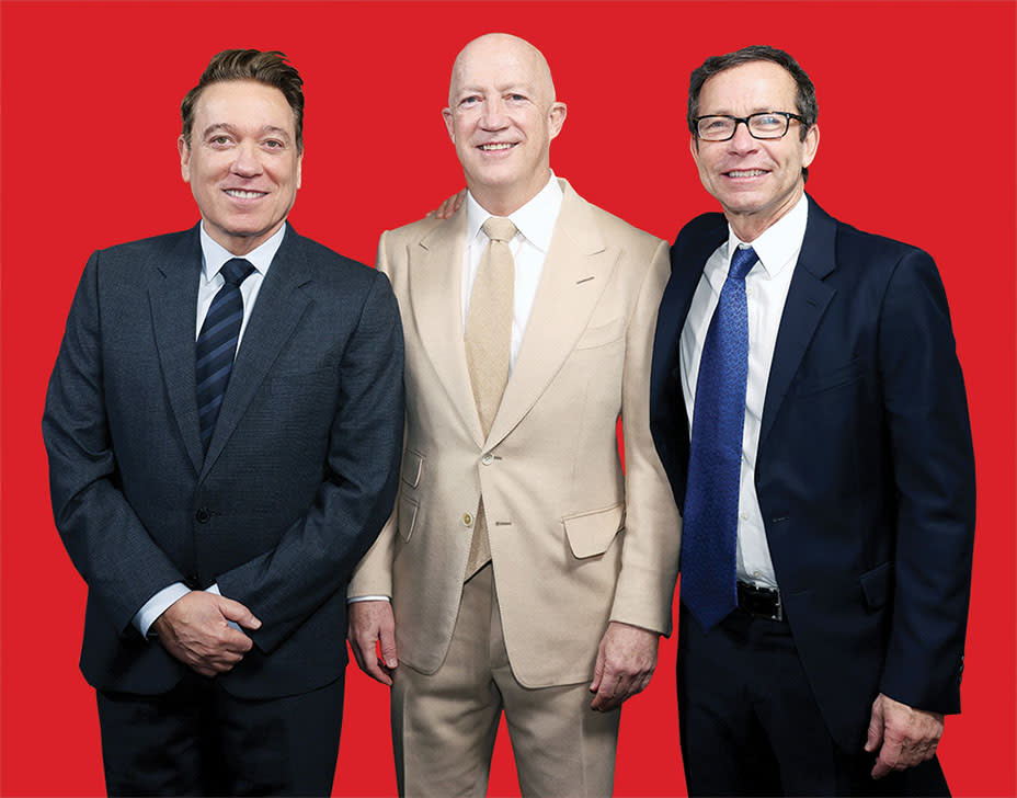 From left: Kevin Huvane, Bryan Lourd and Richard Lovett.