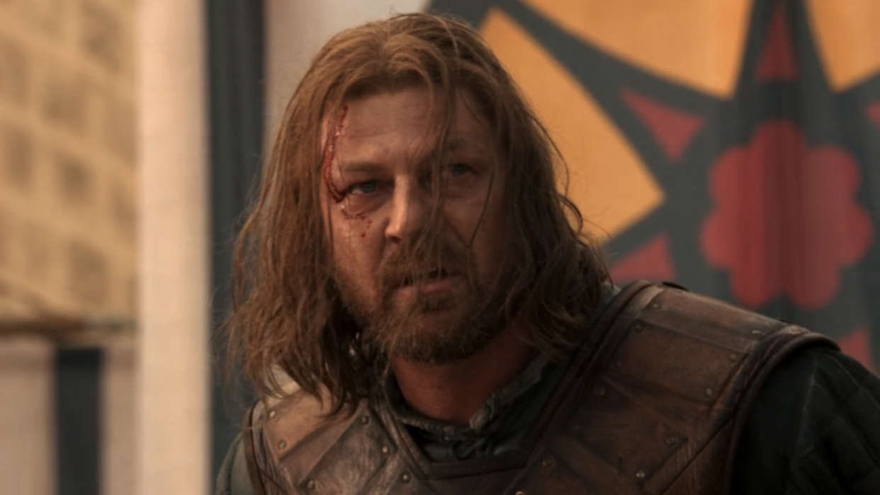  Sean Bean as Ned Stark on the verge of execution in Game of Thrones Season 1x09. 