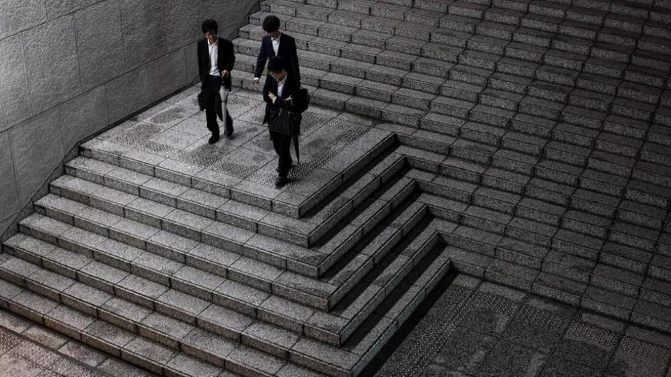 Young salarymen (office workers) in Tokyo