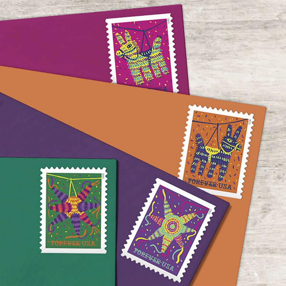 PHOTO: Piñata stamps (USPS)