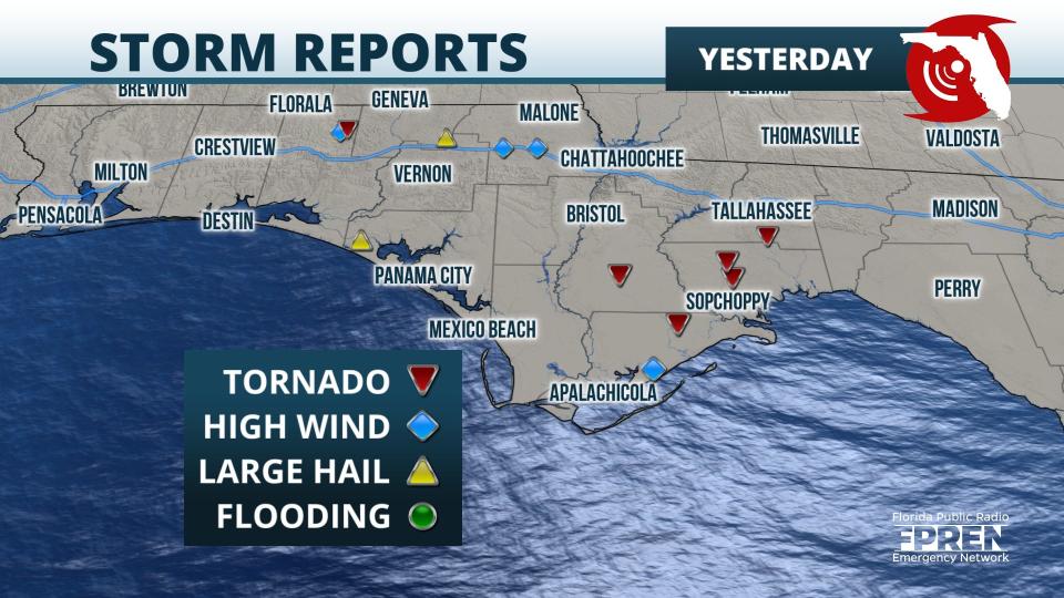 There were reports of six tornadoes in North Florida Dec. 14-15, 2022.