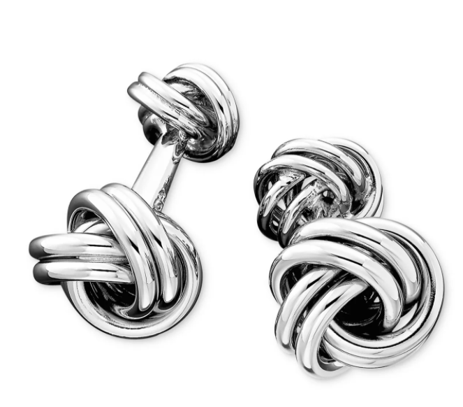 Sterling Silver Love Knot Cufflinks