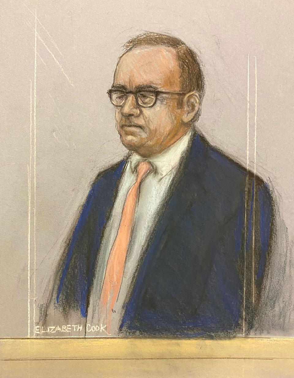 Kevin Spacey in court. Image: Elizabeth Cook/PA Wire