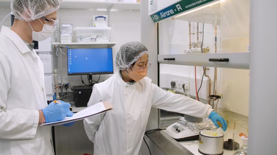 Scientists working in a laboratory