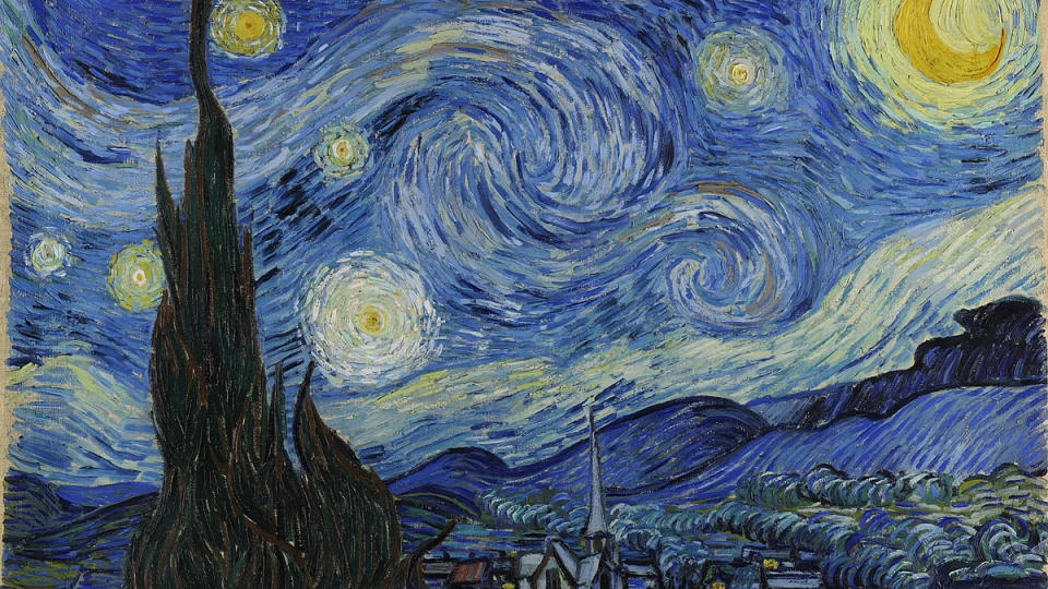     Van Goghs Sternennacht-Gemälde. 