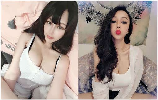 爆乳辣妹竟是當紅直播主「貝果」。（圖／翻攝臉書、IG）