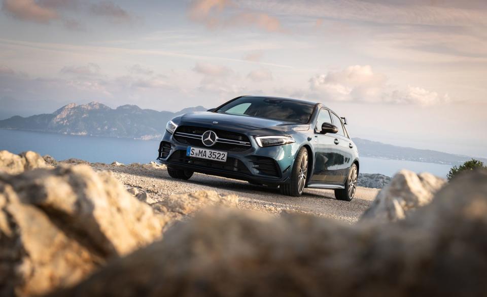 <p>Since Mercedes-Benz transformed <a rel="nofollow noopener" href="https://www.caranddriver.com/mercedes-benz/a-class" target="_blank" data-ylk="slk:the A-class;elm:context_link;itc:0;sec:content-canvas" class="link ">the A-class</a> from a high-roof minicar to a sporty compact, it has enjoyed success, and for the first time the latest generation is coming to the U.S. market.</p>