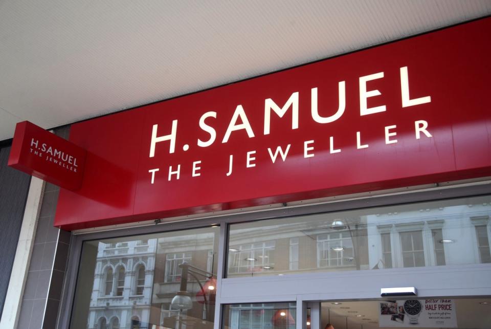 A branch of H Samuel The Jeweller on Oxford Street, central London (PA) (PA Archive)