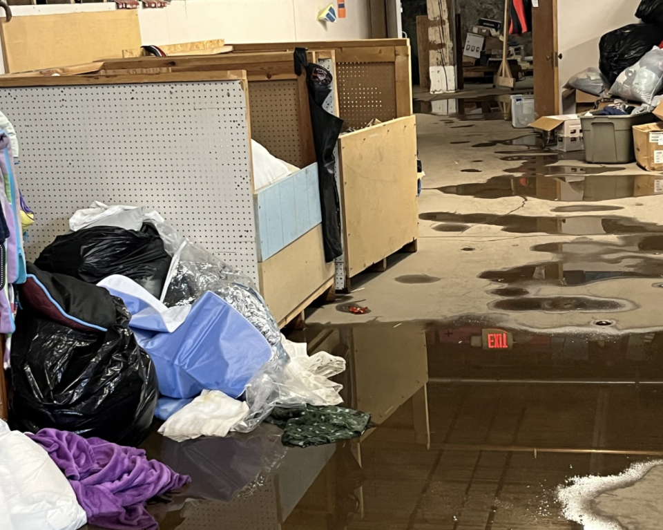Flooding from a broken pipe damaged the third floor of the Union Gospel Mission on Dec. 26.