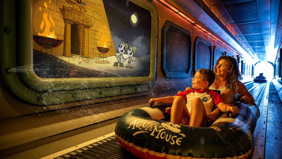 Water rides are becoming a must on cruise ships. AquaMouse: Curse of the Golden Egg will "introduce an all-new storyline to its existing lineup that follows Mickey Mouse and Minnie Mouse on a zany misadventure into an ancient temple," Disney said. - Disney Cruise Line