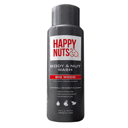 HAPPY NUTS Body & Nut wash against white background