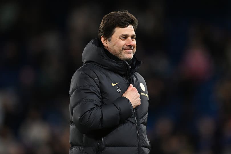 Chelsea boss Mauricio Pochettino celebrates victory