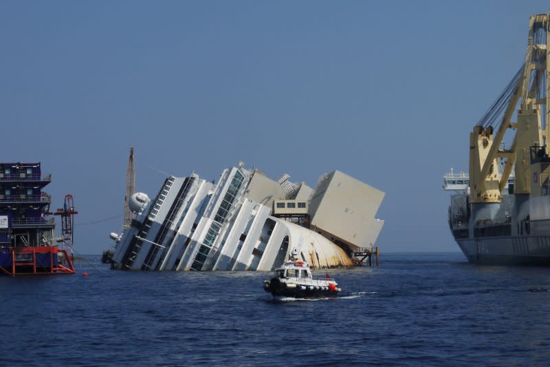 On January 13, 2012, the cruise ship Costa Concordia slammed into a rocky shoal near the Italian coast and capsized, killing 32 people. File Photo courtesy of Wikimedia