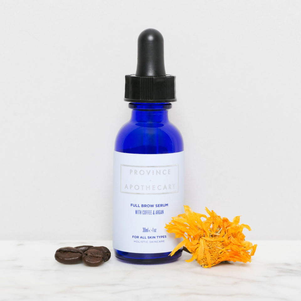 <p><strong>What to Try:</strong> Castor seed oil, coffee, and rosemary create a knockout brow serum that reinvigorates hair growth for a fuller set of eyebrows. </p><p><span>Full Brow Serum, $36, <a rel="nofollow noopener" href="https://provinceapothecary.com/collections/face-body/products/full-brow-serum" target="_blank" data-ylk="slk:provinceapothecary.ca;elm:context_link;itc:0;sec:content-canvas" class="link "><u>provinceapothecary.ca</u></a>. <br></span></p>