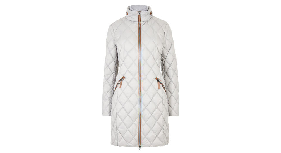 Feather & Down Quilted Puffer Coat