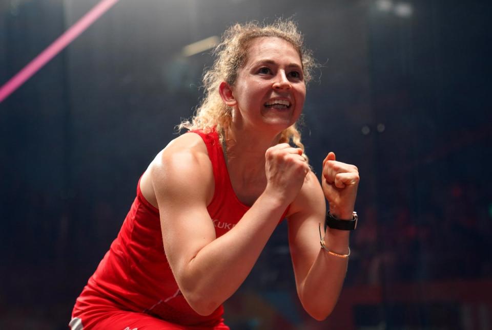 Georgina Kennedy became the first Englishwoman to win gold in the women’s squash singles (Zac Goodwin/PA) (PA Wire)