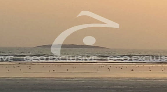 A new island offshore of the city of Gwadar in Pakistan appeared after today's (Sept. 24) magnitude-7.7 earthquake.