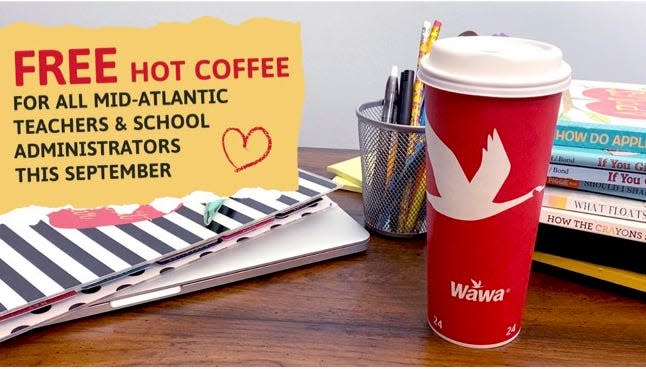 Wawa is offering free hot coffee to teachers and administration throughout September. Wawa's “Cheers to Classrooms” celebration from September 1 – September 30, and will recognize teachers and school administration who educate, guide and inspire children.