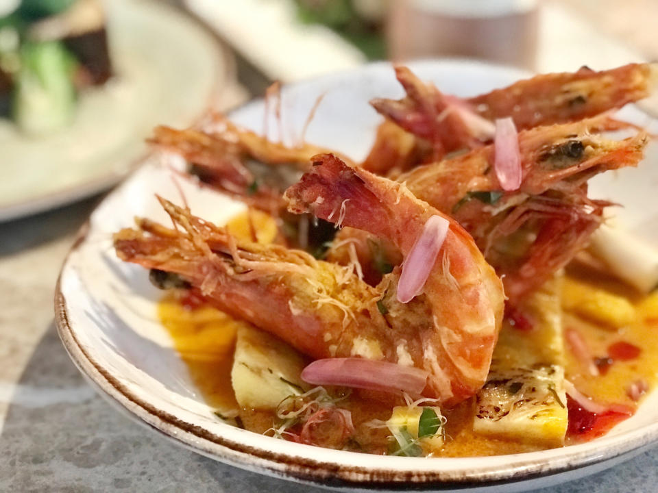 Spicy laksa prawns. (PHOTO: The Clifford Pier)