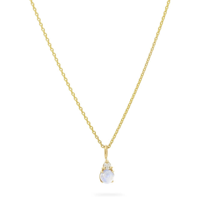 Stone and Strand Custom Birthstone and Diamond Pendant Necklace