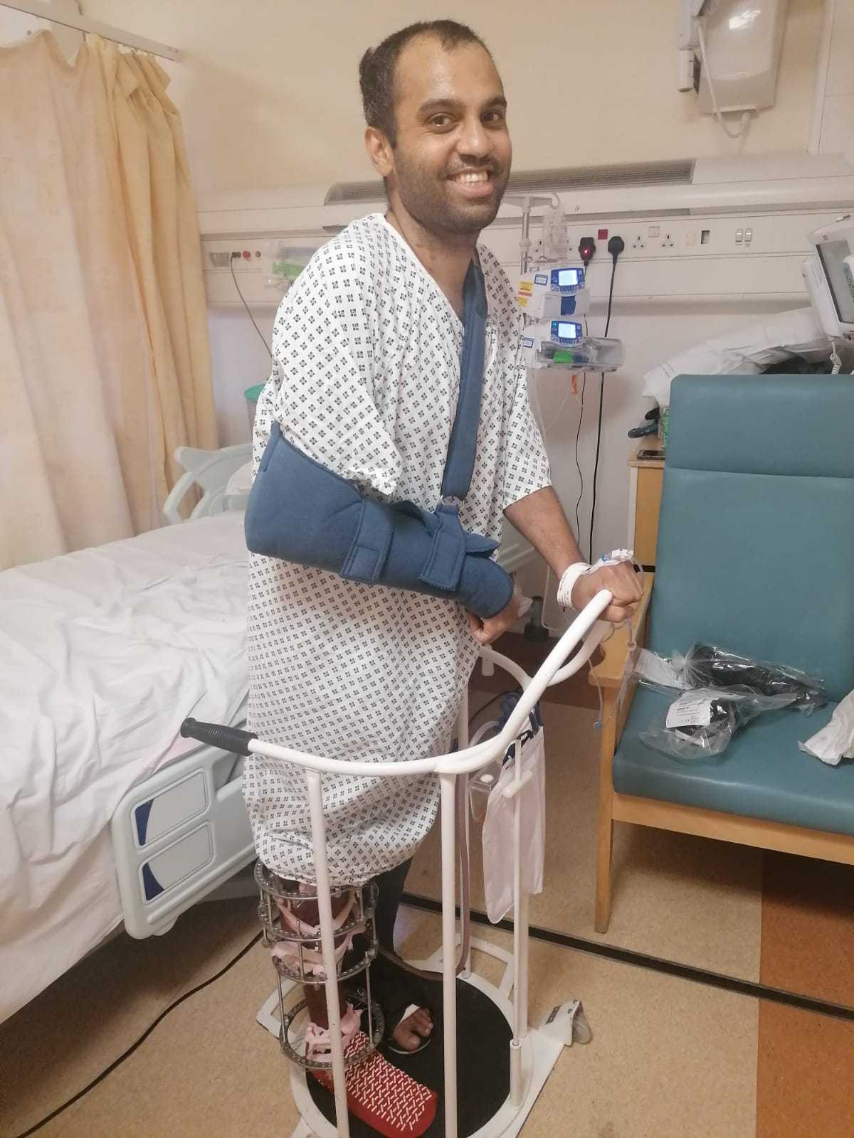 Choudhury was in an induced coma for three weeks and is still recovering from his injuries. (Reach)