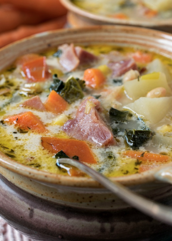 <p>A Family Feast</p><p>This delicious ham and vegetable soup is the perfect way to cook with a leftover ham bone that you might have on hand from a special Sunday supper or a holiday meal!</p><p><strong>Get the recipe: <a href="https://www.afamilyfeast.com/ham-vegetable-soup/" rel="nofollow noopener" target="_blank" data-ylk="slk:Ham and Vegetable Soup;elm:context_link;itc:0;sec:content-canvas" class="link rapid-noclick-resp">Ham and Vegetable Soup</a></strong></p><p><strong>Related: 19 <a href="https://parade.com/845876/felicialim/19-cozy-soup-recipes-to-warm-you-up/" rel="nofollow noopener" target="_blank" data-ylk="slk:Cozy Soup Recipes to Warm You Up;elm:context_link;itc:0;sec:content-canvas" class="link rapid-noclick-resp">Cozy Soup Recipes to Warm You Up</a></strong></p>