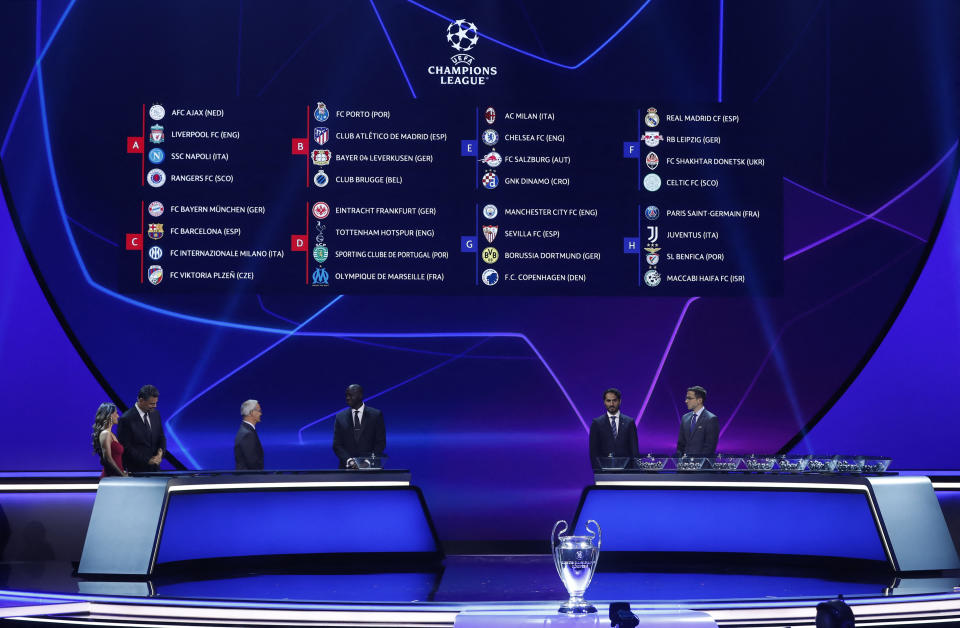 Sorteo de la fase de grupos de la Champions League. (Foto: REUTERS/Murad Sezer)