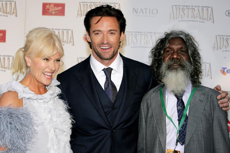 Australia Sydney Premiere 2008 Deborah Lee Furness Hugh Jackman David Gulpilil