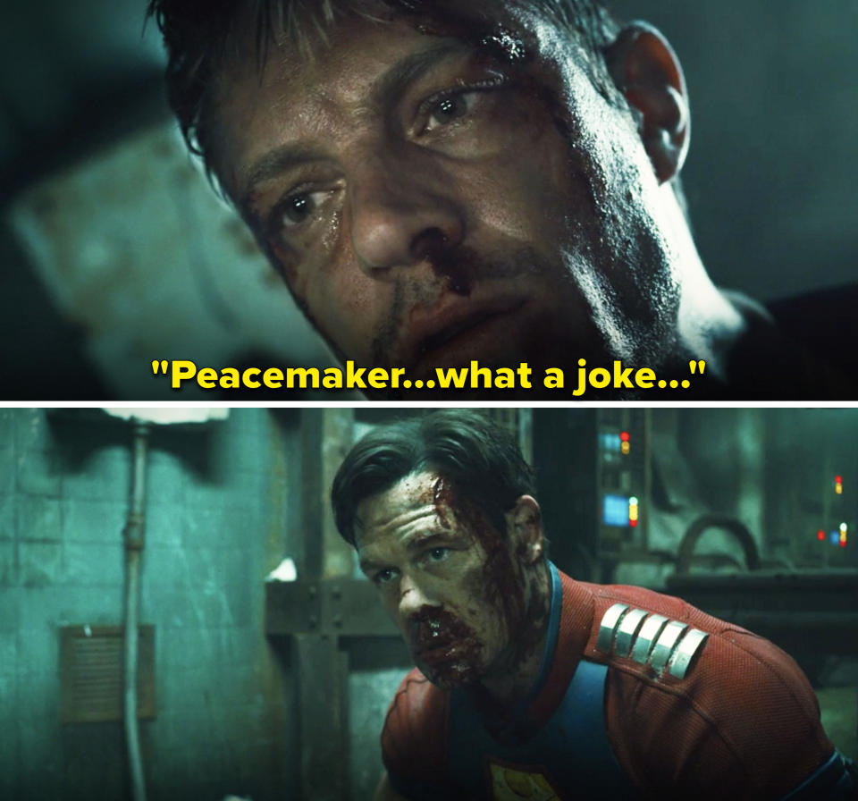 Rick saying, "Peacemaker...what a joke..."