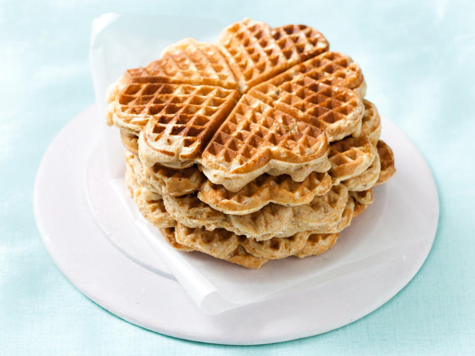 <strong>Get the <a href="http://www.huffingtonpost.com/2011/10/27/honey-buttermilk-waffles_n_1056936.html" target="_blank">Honey-Buttermilk Waffles recipe </a></strong>