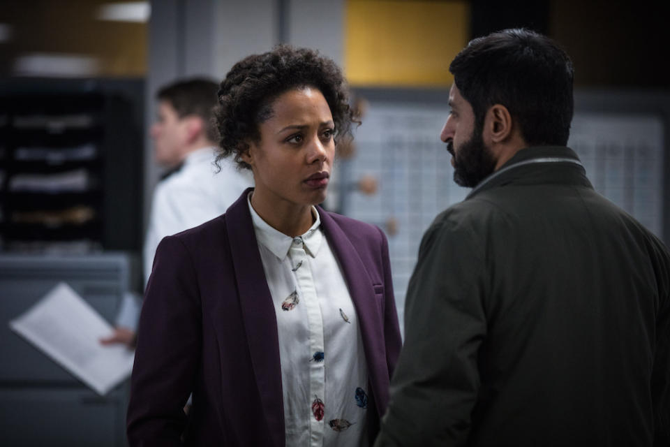 DS Louise Rayburn (Nina Toussaint-White) and DCI Deepak Sharma (Ash Tandon) try to find the truth (Picture: BBC)