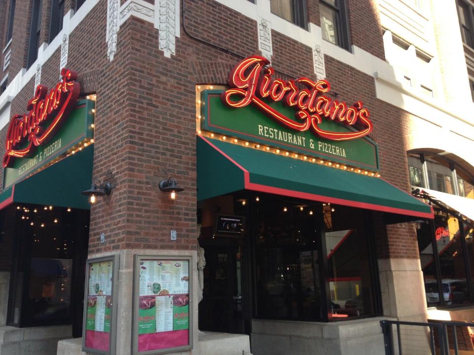 <p>Try: <a href="https://giordanos.com/">Giordano's</a>, one of the top contenders in Chicago's <a href="http://www.seriouseats.com/2014/06/the-best-deep-dish-pizza-in-chicago.html">age-old pizza rivalry</a>.</p>