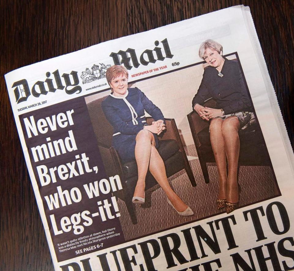 How the Daily Mail presented the story.