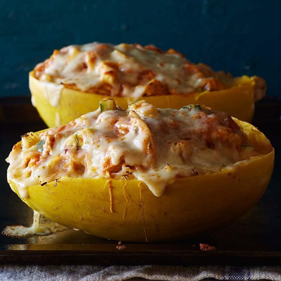 Chicken Enchilada-Stuffed Spaghetti Squash