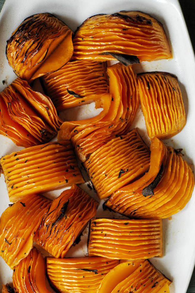 Hasselback Butternut Squash with Browned Butter