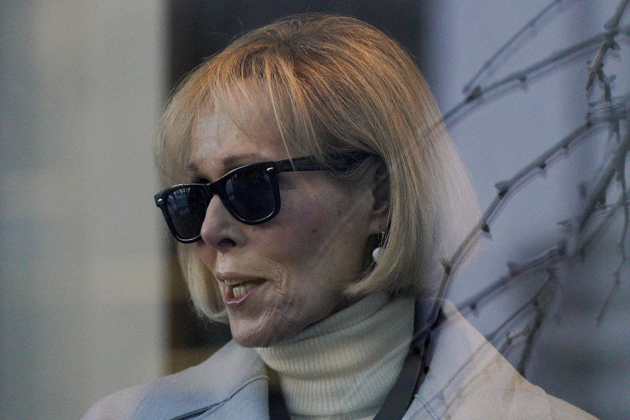 E. Jean Carroll arrives at a federal court in Manhattan on Jan. 17 in New York.  (Eduardo Munoz Alvarez / AP)