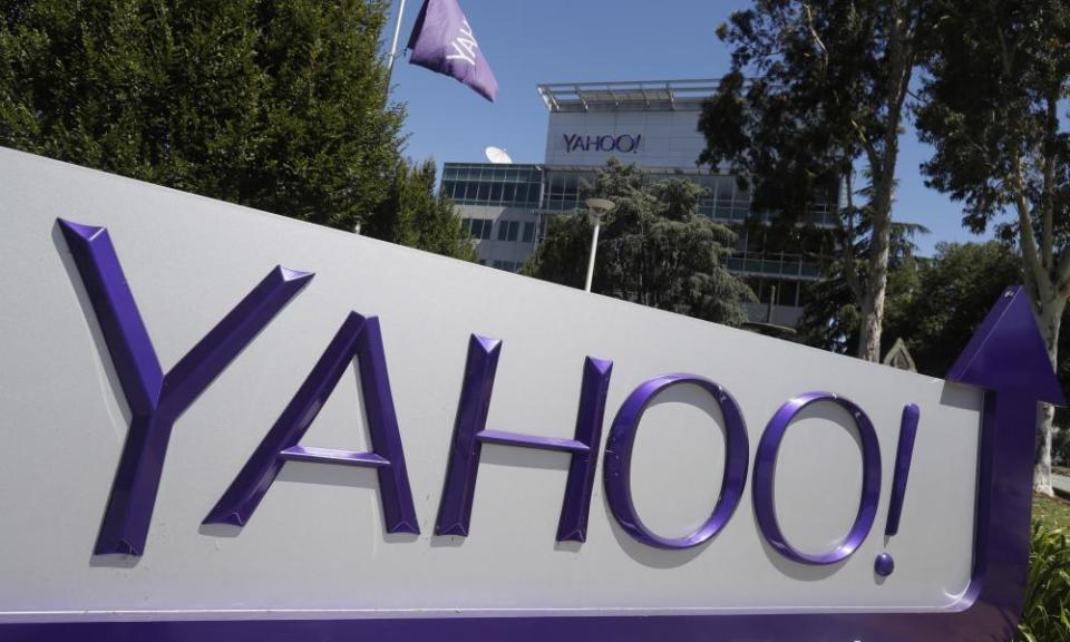 Yahoo sign at company HQ