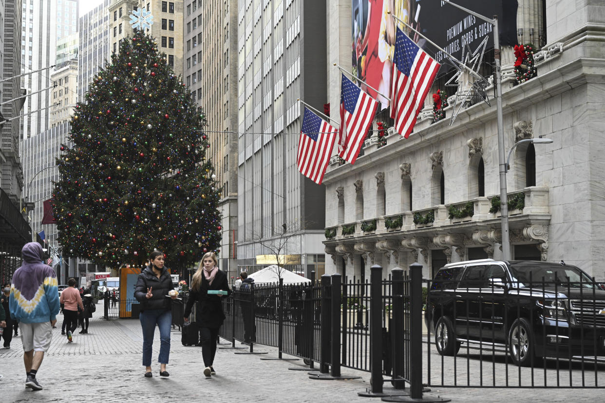 Photo by: NDZ/STAR MAX/IPx 2021 12/16/21 Atmosphere at the New York Stock Exchange (NYSE) on December 16, 2021 in New York.